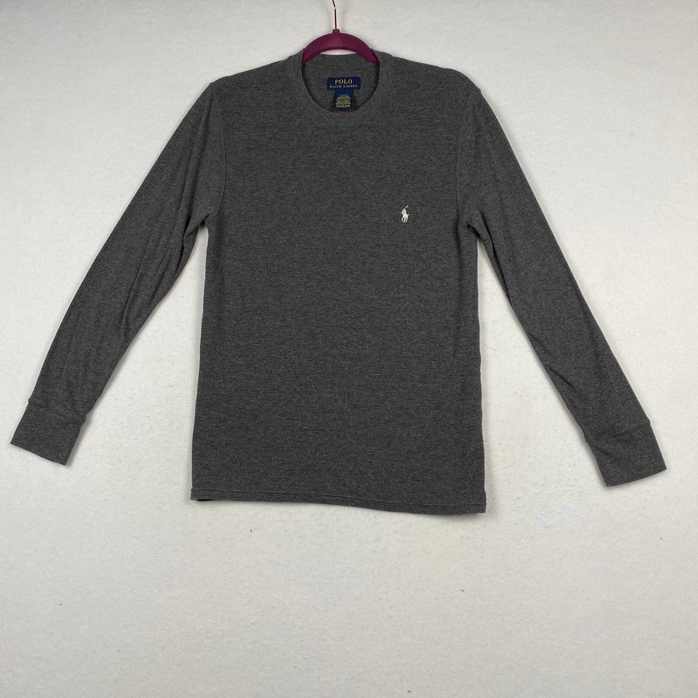 Polo Ralph Lauren Men's Size M Waffle Knit Long Sleeve Crewneck Tee Shirt Preppy - Picture 1 of 7